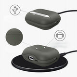 Apple AirPods Pro (3. gen.) Tech-Protect NaturalFit Konstläder Skal m. Rem - Grön