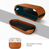 Apple AirPods Pro (3. gen.) Tech-Protect NaturalFit Konstläder Skal m. Rem - Brun