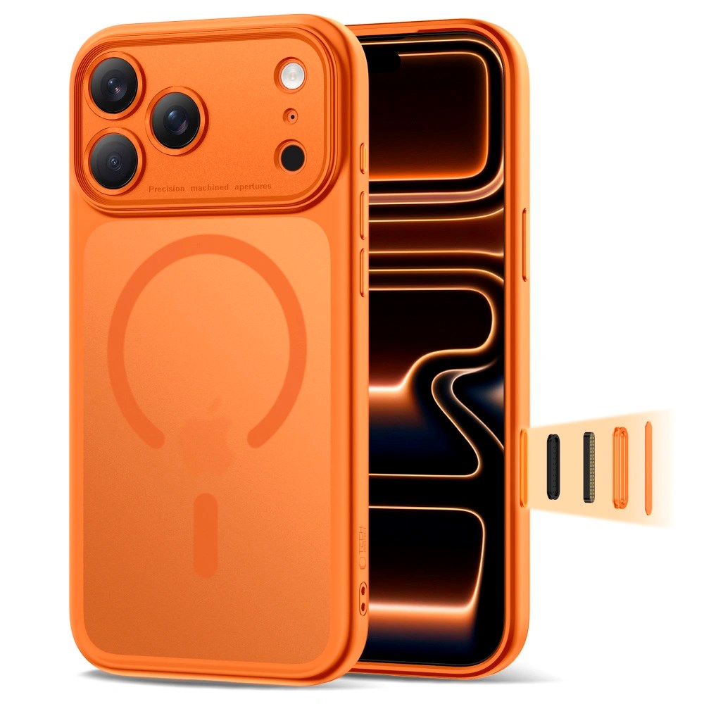 iPhone 17 Pro Tech-Protect Magpeak Skal - MagSafe Kompatibel - Matte Cosmic Orange