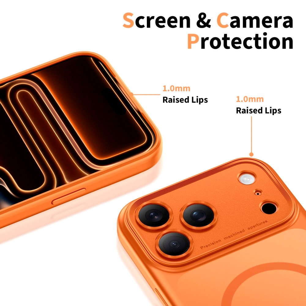 iPhone 17 Pro Tech-Protect Magpeak Skal - MagSafe Kompatibel - Matte Cosmic Orange