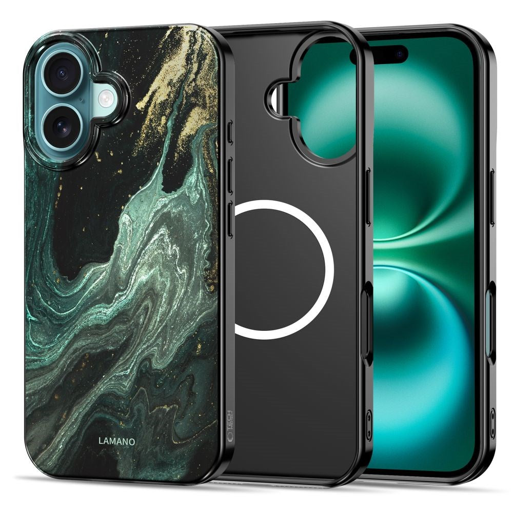 iPhone 16 Tech-Protect Lamano Skal - MagSafe Kompatibel - Verde Aura