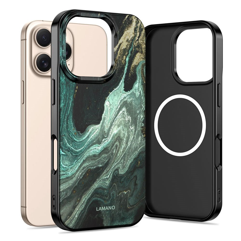 iPhone 16 Pro Max Tech-Protect Lamano Skal - MagSafe Kompatibel - Verde Aura