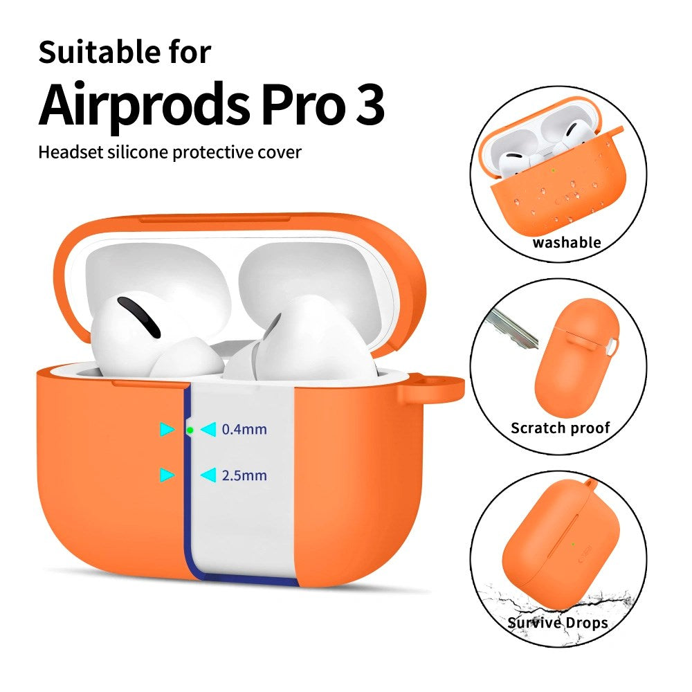 Apple AirPods Pro (3. gen.) Tech-Protect Silicone Hook Skal - Orange