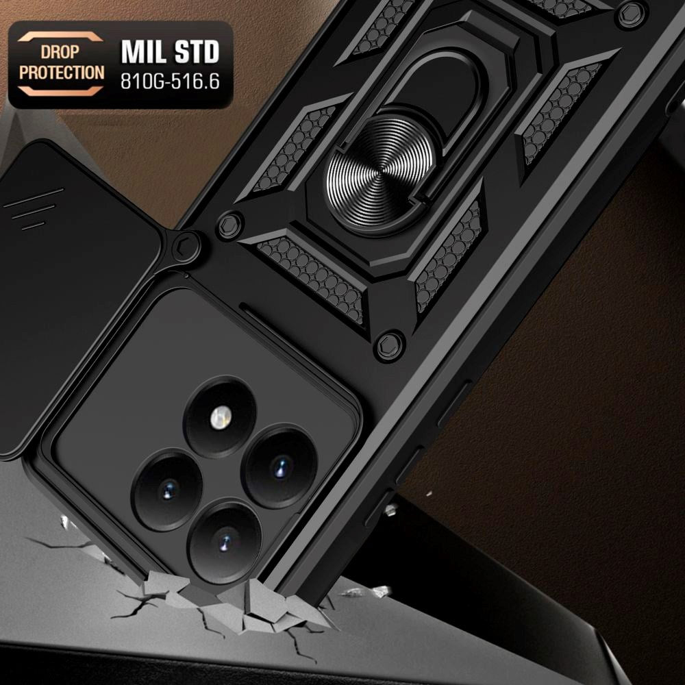 Xiaomi 15T Tech-Protect Camshield Skal m. Magnetisk Ring & Stativfunktion - Svart