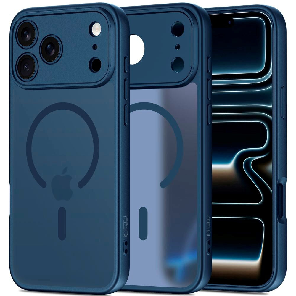 iPhone 17 Pro Max Tech-Protect BasicMag Hybrid Skal - MagSafe Kompatibel - Matt Blå