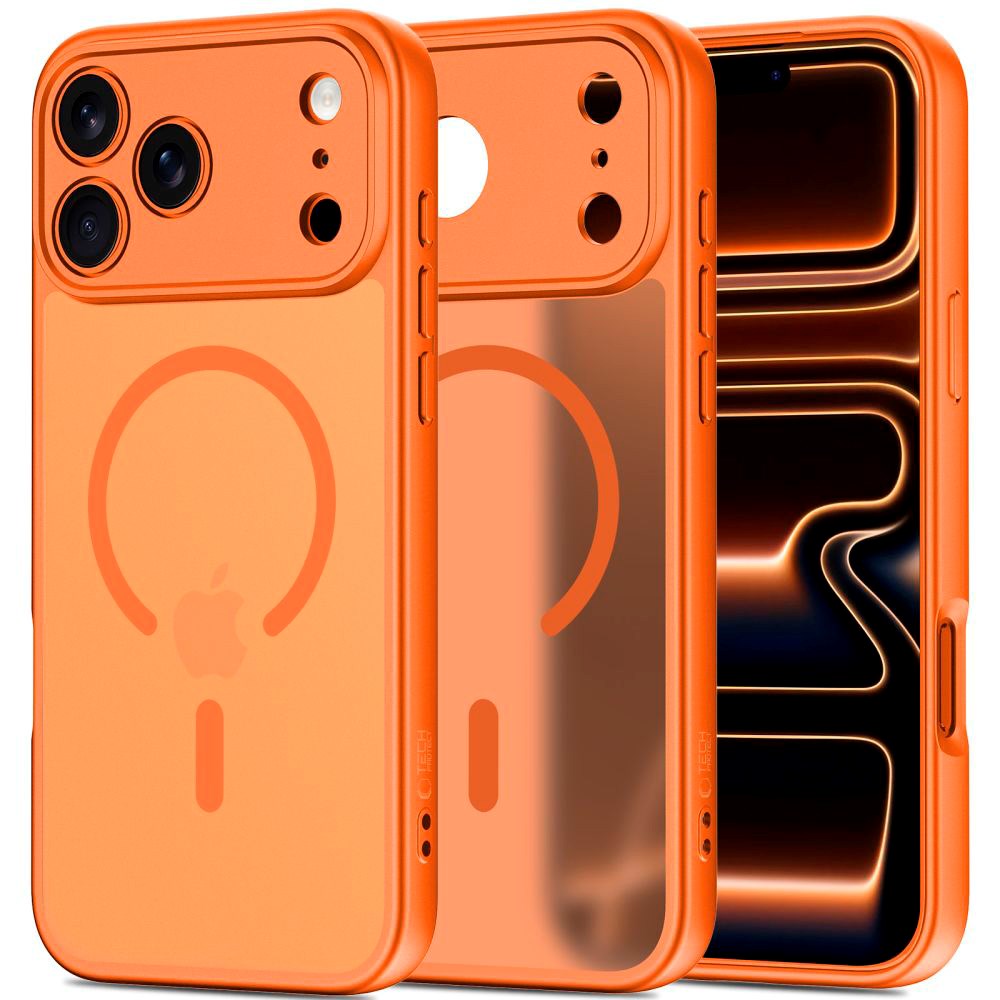 iPhone 17 Pro Tech-Protect BasicMag Hybrid Skal - MagSafe Kompatibel - Matt Orange