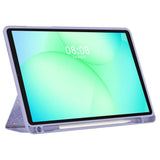 Samsung Galaxy Tab A11 / A9 Tech-Protect SC Pen Hybrid Fodral m. Stylus Hållare- Lila Marble/ Genomskinlig