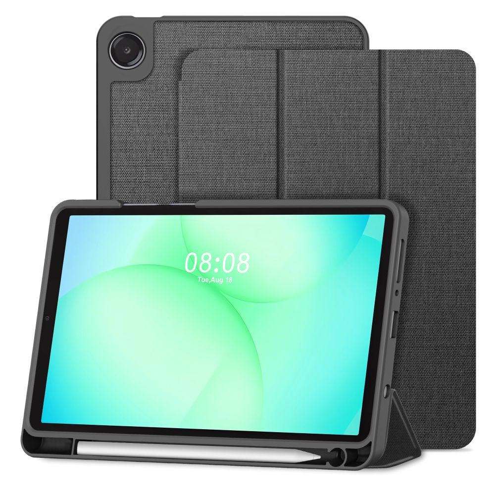 Samsung Galaxy Tab A11 / A9 Tech-Protect SC Pen Canvas Fodral m. Stylus Hållare - Grå