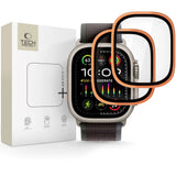 Apple Watch Ultra 3 / 2 / 1 (49 mm) Tech-Protect Skyddsglas - 2 st. - Cosmic Orange