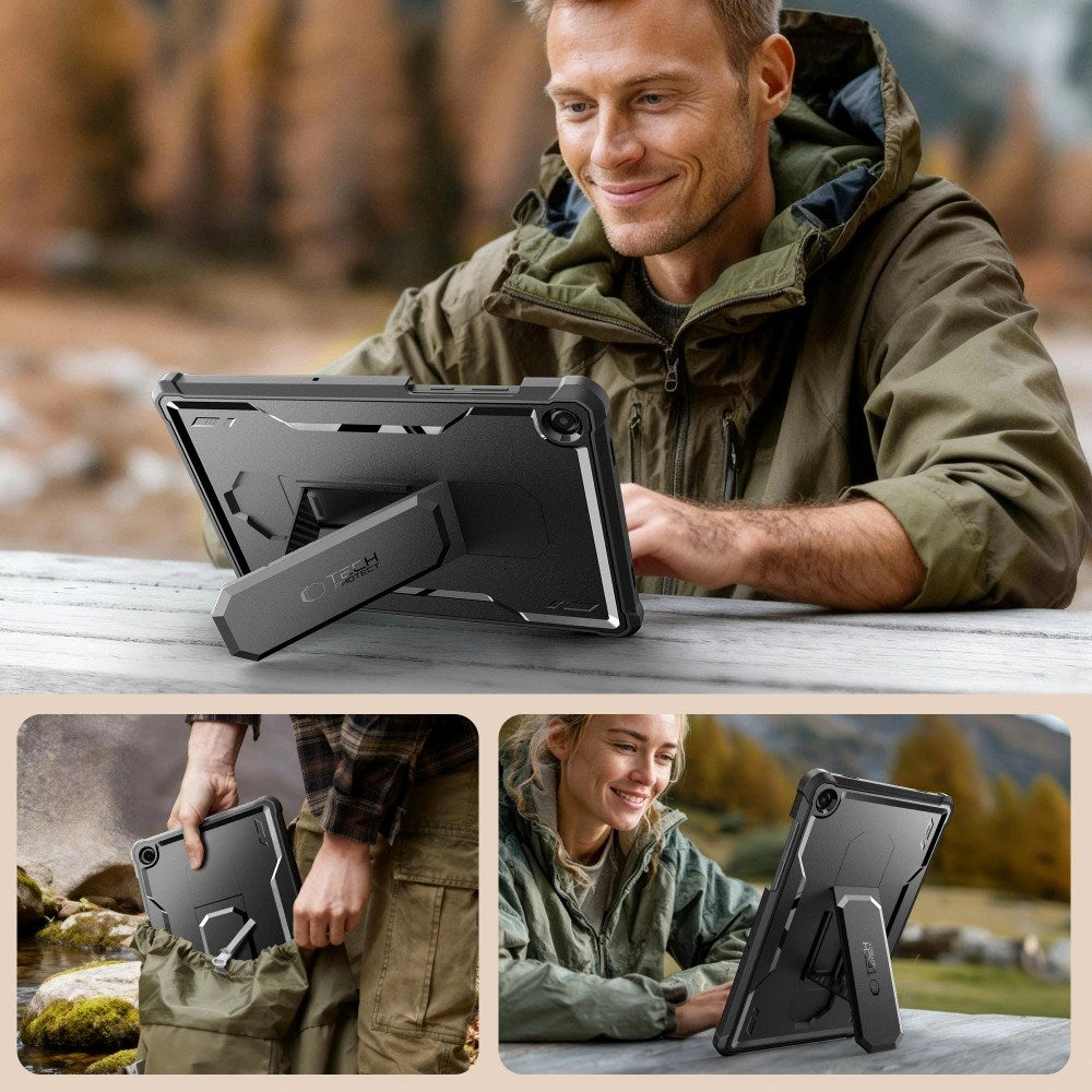 Samsung Galaxy Tab A11+ (Plus) / A9+ (Plus) Tech-Protect Kevlar Pro Skal med Inbyggt Skärmskydd - Svart