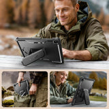 Samsung Galaxy Tab A11+ (Plus) / A9+ (Plus) Tech-Protect Kevlar Pro Skal med Inbyggt Skärmskydd - Svart