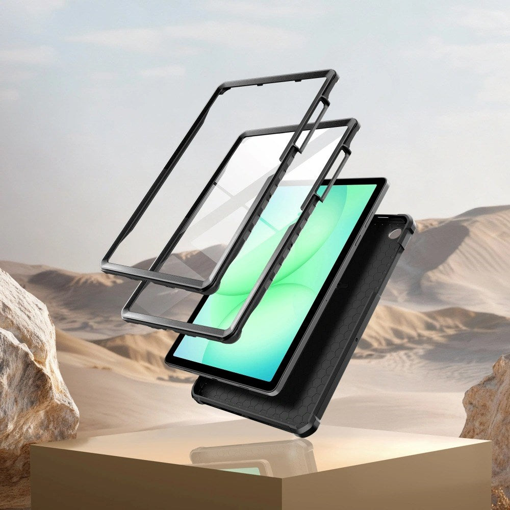 Samsung Galaxy Tab A11+ (Plus) / A9+ (Plus) Tech-Protect Kevlar Pro Skal med Inbyggt Skärmskydd - Svart