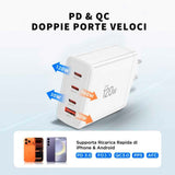 Tech-Protect 120W GaN Väggladdare m. 1 x USB-A & 3 x USB-C – Vit