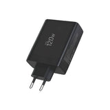 Tech-Protect 120W GaN Väggladdare m. 1 x USB-A & 3 x USB-C – Svart