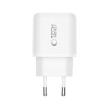 Tech-Protect 45W Väggladdare m. Lightning Kabel - 1 x USB-C & 1 x USB-A - Vit