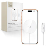 Tech-Protect 25W Qi2 Magnetisk Trådlös Laddare - MagSafe Kompatibel - Vit