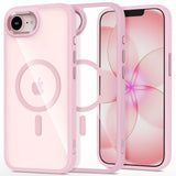 iPhone 17e / 16e Tech-Protect MagMat Skal - MagSafe Kompatibel - Genomskinlig / Rosa
