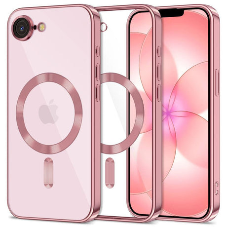 iPhone 17e / 16e Tech-Protect MagFlex Skal - MagSafe Kompatibel - Genomskinlig / Rose Gold