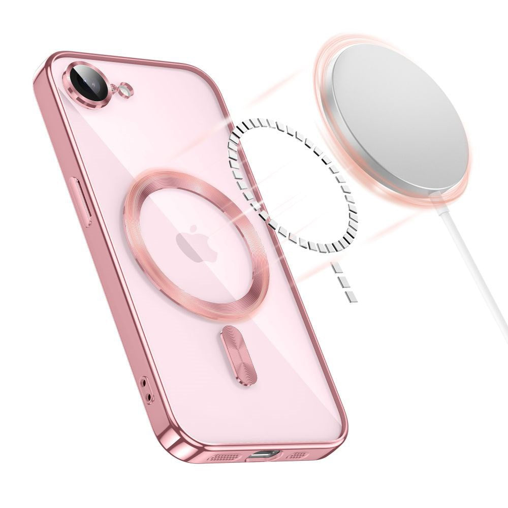 iPhone 17e / 16e Tech-Protect MagFlex Skal - MagSafe Kompatibel - Genomskinlig / Rose Gold