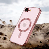 iPhone 17e / 16e Tech-Protect MagFlex Skal - MagSafe Kompatibel - Genomskinlig / Rose Gold