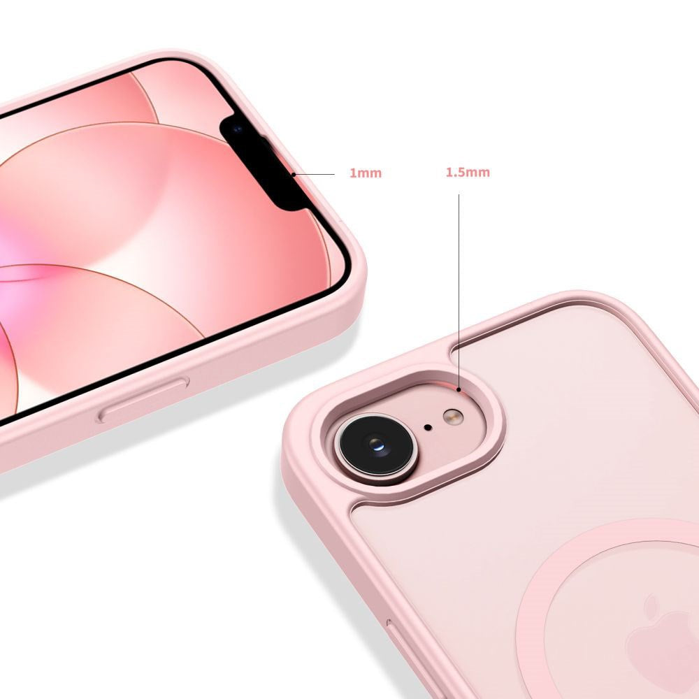 iPhone 17e / 16e Tech-Protect BasicMag Hybrid Skal - MagSafe Kompatibel - Matt Rosa