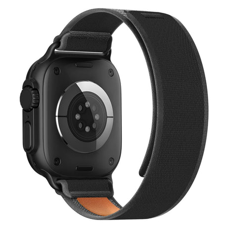 Apple Watch (44/SE/45/46/49Mm) Tech-Protect Nylon Elite Armband - Svart / Orange