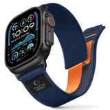 Apple Watch (44/SE/45/46/49Mm) Tech-Protect Nylon Elite Armband - Blå / Orange