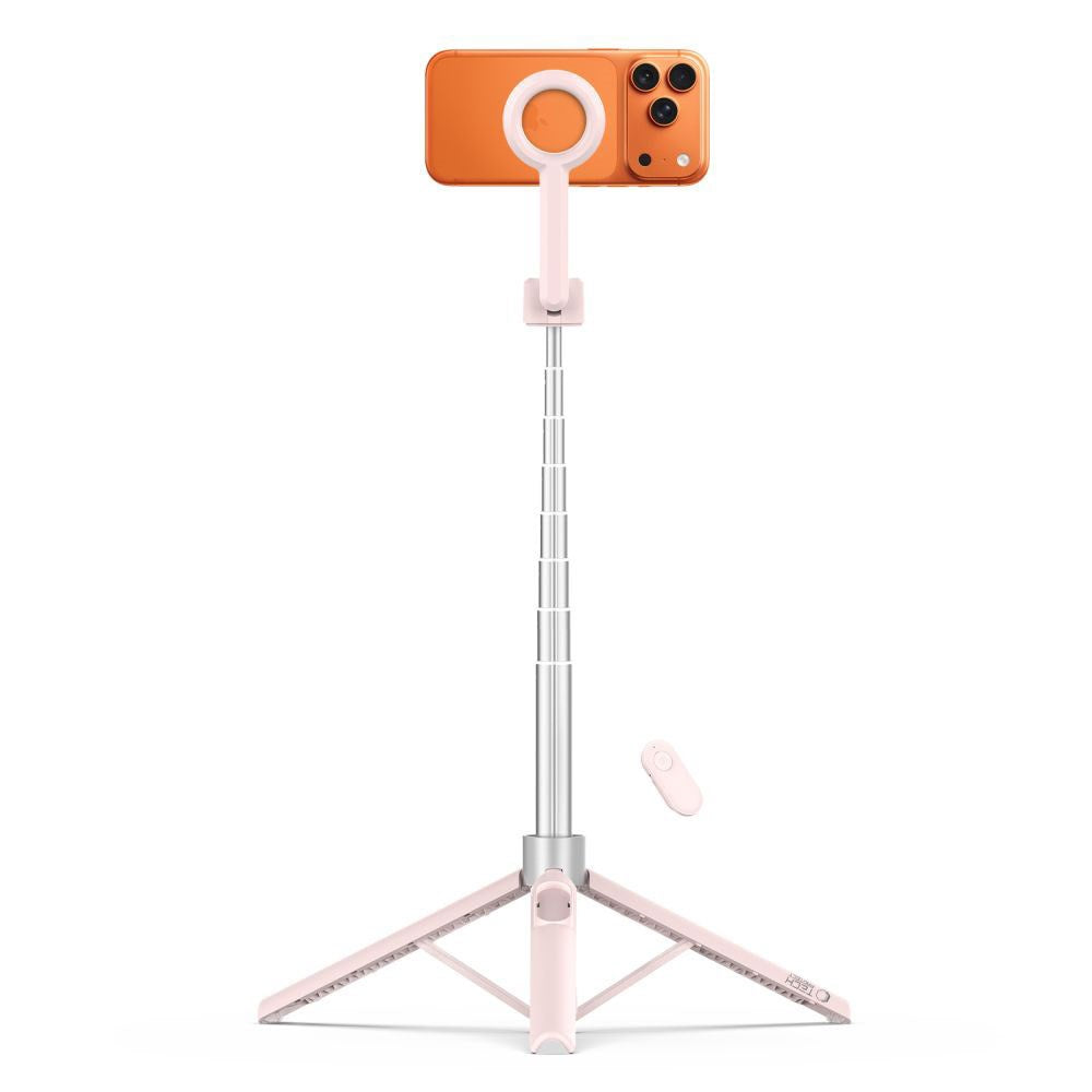 Tech-Protect L10S Bluetooth Tripod Selfie Stick – MagSafe Kompatibel – Rosa / Silver