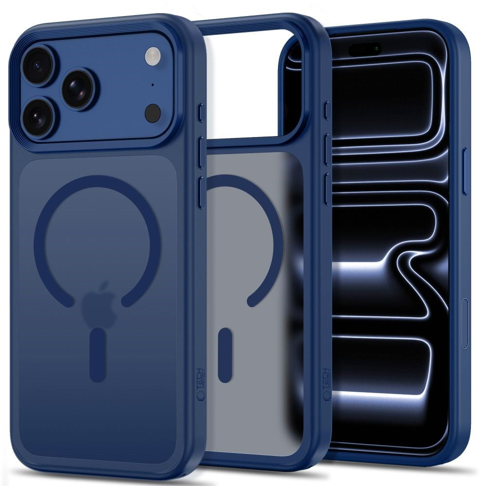 iPhone 18 Pro / 17 Pro Tech-Protect MagMat Skal - MagSafe Kompatibel - Matt Mörkblå