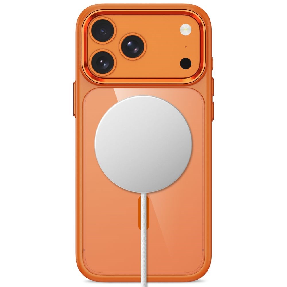 iPhone 18 Pro / 17 Pro Tech-Protect MagMat Skal - MagSafe Kompatibel - Genomskinlig / Orange