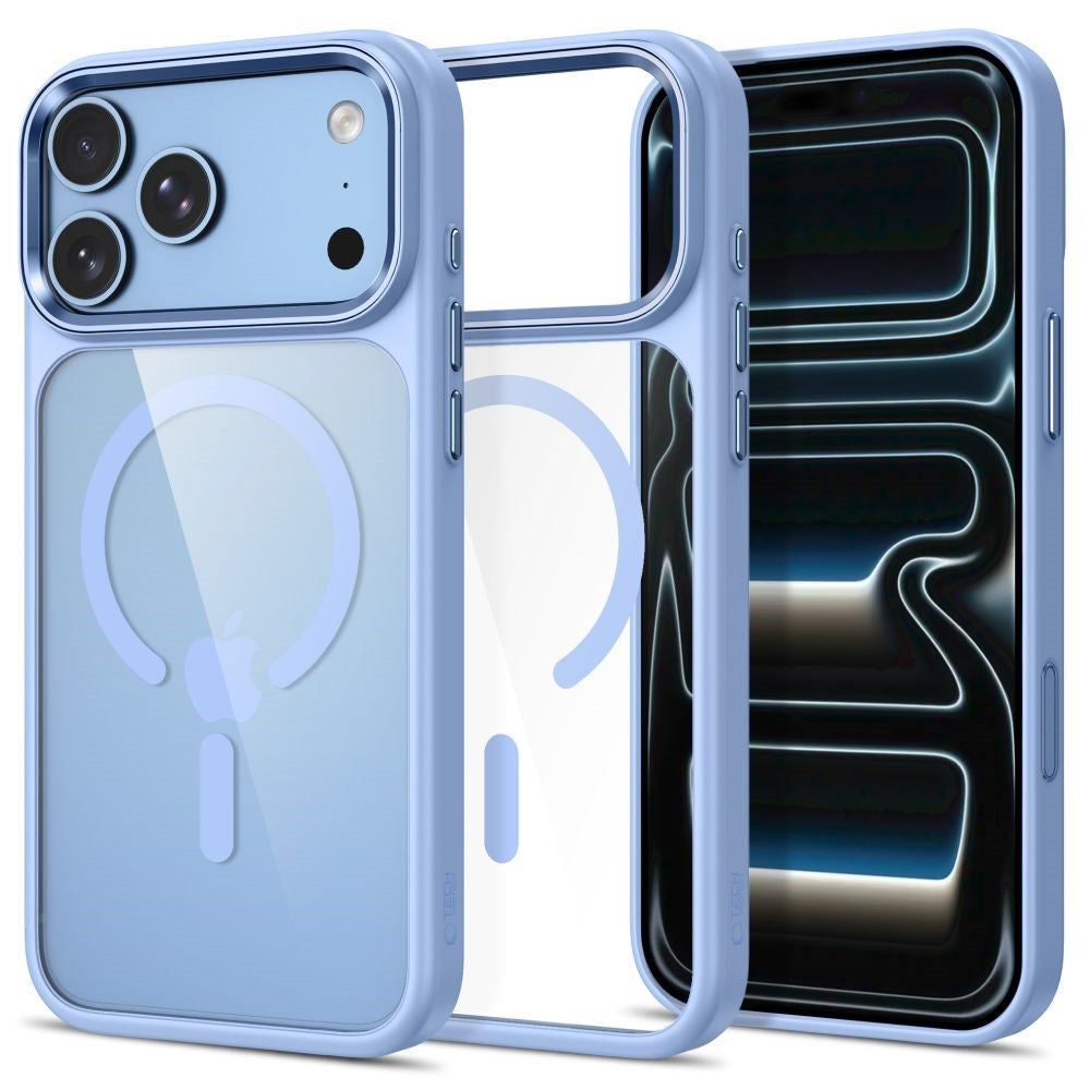 iPhone 18 Pro Max / 17 Pro Max Tech-Protect MagMat Skal - MagSafe Kompatibel - Genomskinlig / Ljusblå