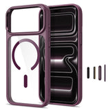 iPhone 18 Pro / 17 Pro Tech-Protect MagMat Skal - MagSafe Kompatibel - Genomskinlig / Röd