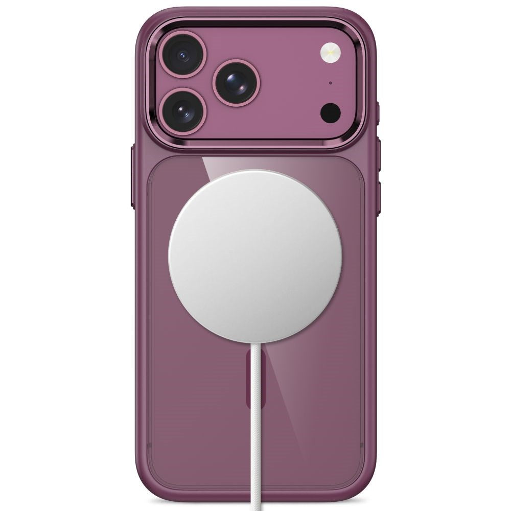 iPhone 18 Pro / 17 Pro Tech-Protect MagMat Skal - MagSafe Kompatibel - Genomskinlig / Röd