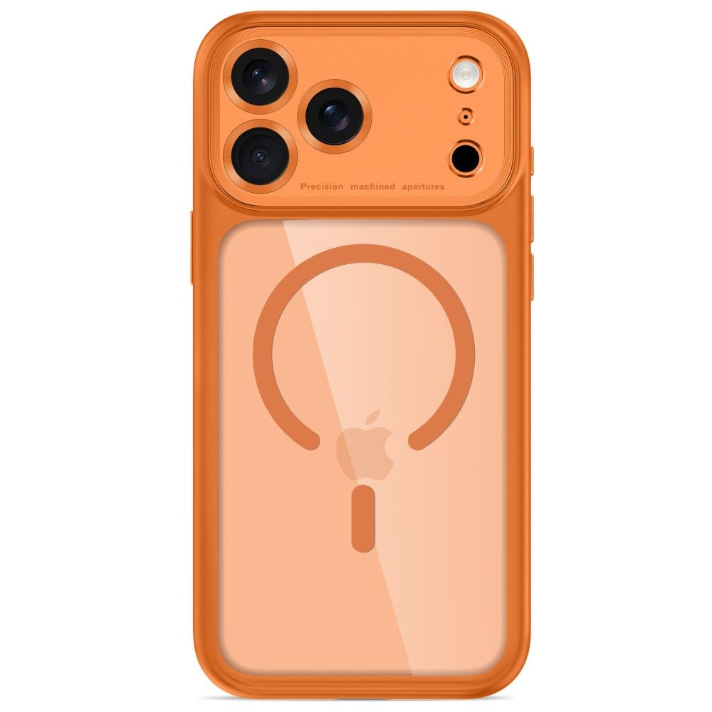 iPhone 18 Pro / 17 Pro Tech-Protect MagPeak Skal - MagSafe Kompatibel - Orange / Transparent