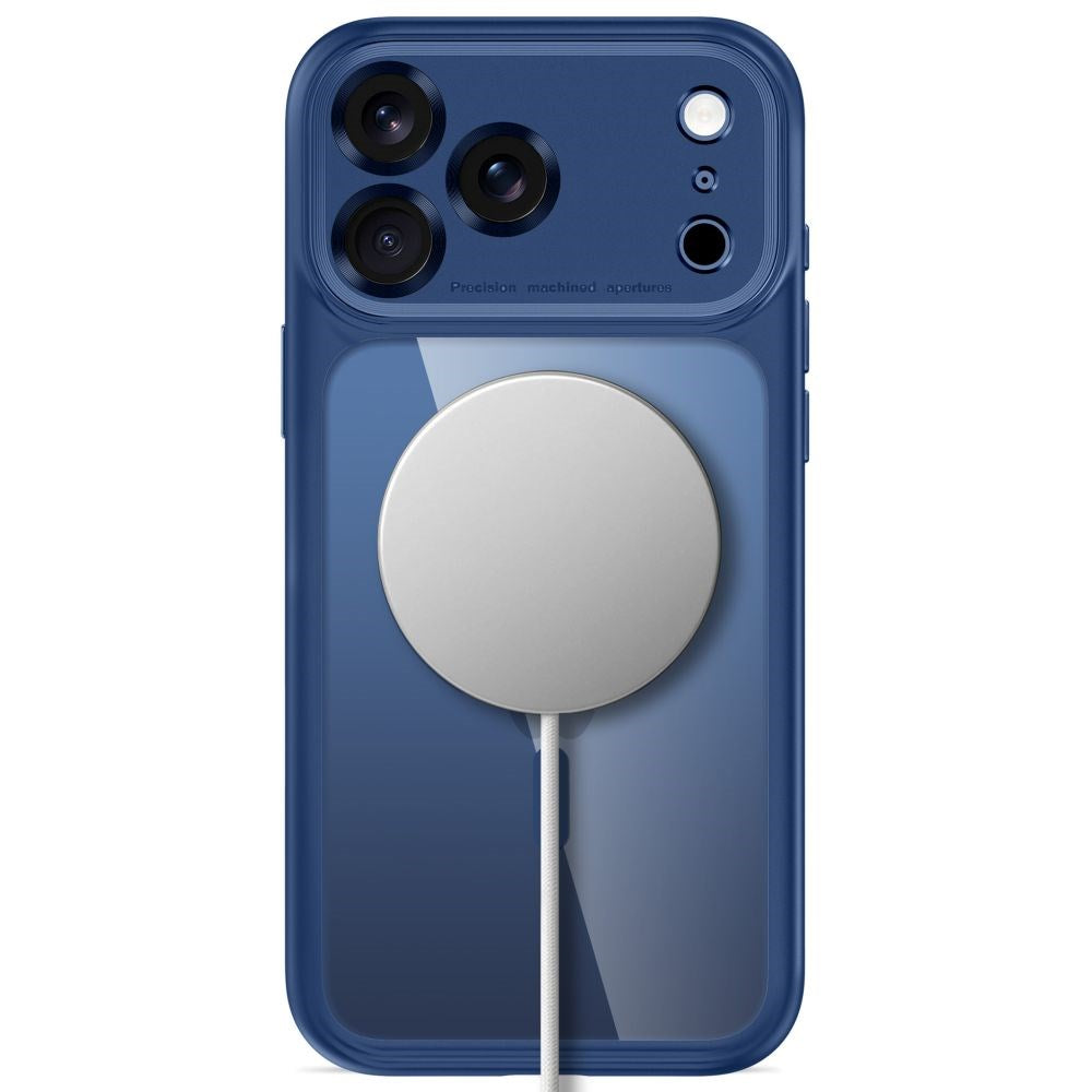 iPhone 18 Pro Max / 17 Pro Max Tech-Protect MagPeak Skal - MagSafe Kompatibel - Mörkblå / Transparent