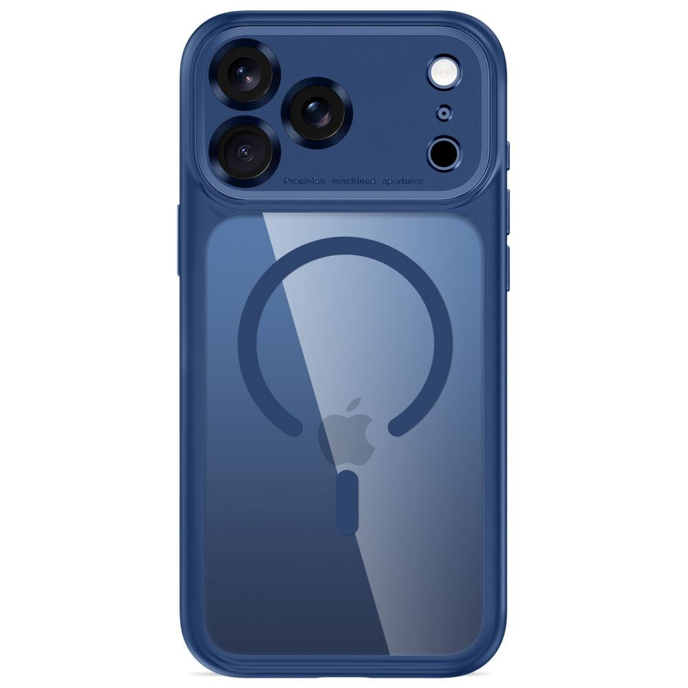 iPhone 18 Pro / 17 Pro Tech-Protect MagPeak Skal - MagSafe Kompatibel - Mörkblå / Transparent