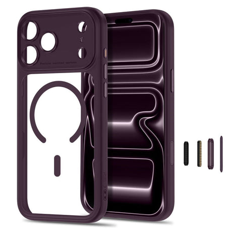 iPhone 18 Pro / 17 Pro Tech-Protect MagPeak Skal - MagSafe Kompatibel - Röd / Transparent