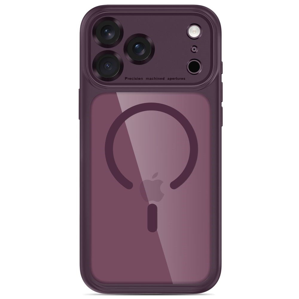 iPhone 18 Pro / 17 Pro Tech-Protect MagPeak Skal - MagSafe Kompatibel - Röd / Transparent