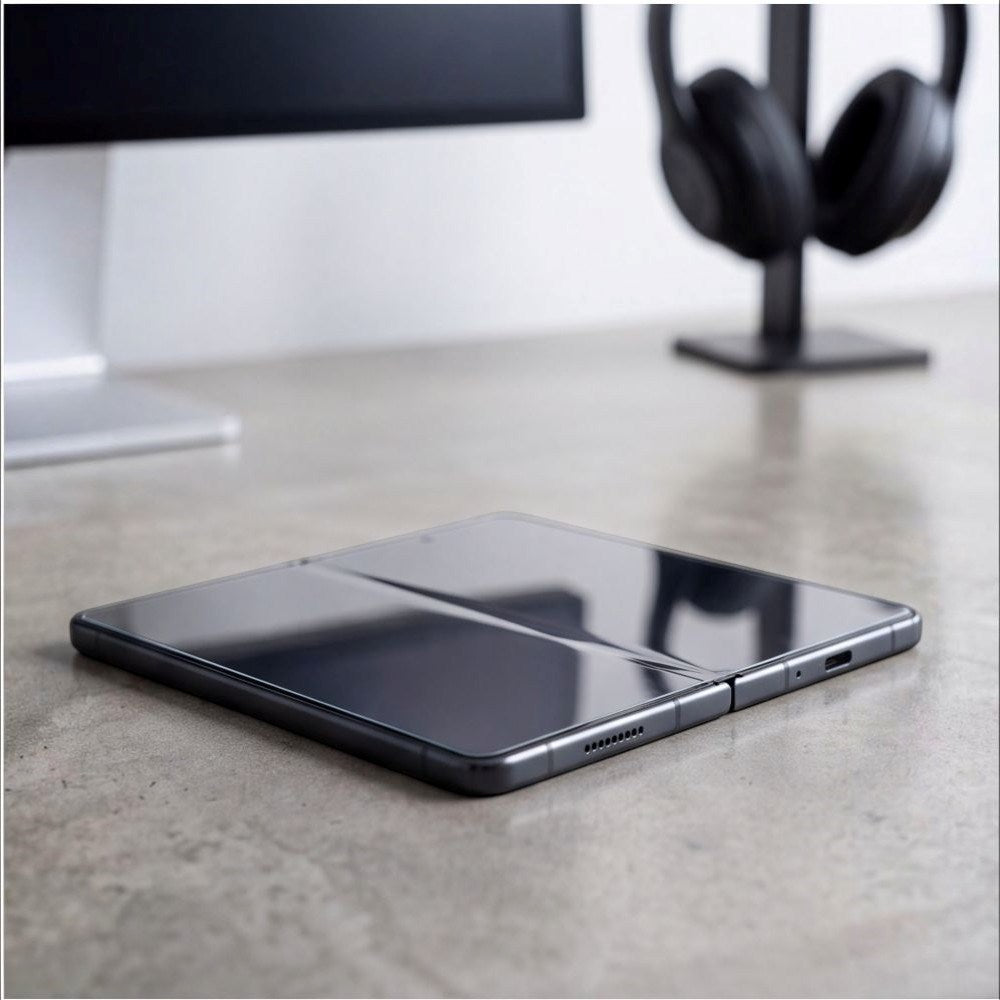 Samsung Galaxy Z Fold8 Tech-Protect Easy Set Foil & Glas Fit+ 4-i-1-skärmskyddsset - Framsida och Baksida - Transparent