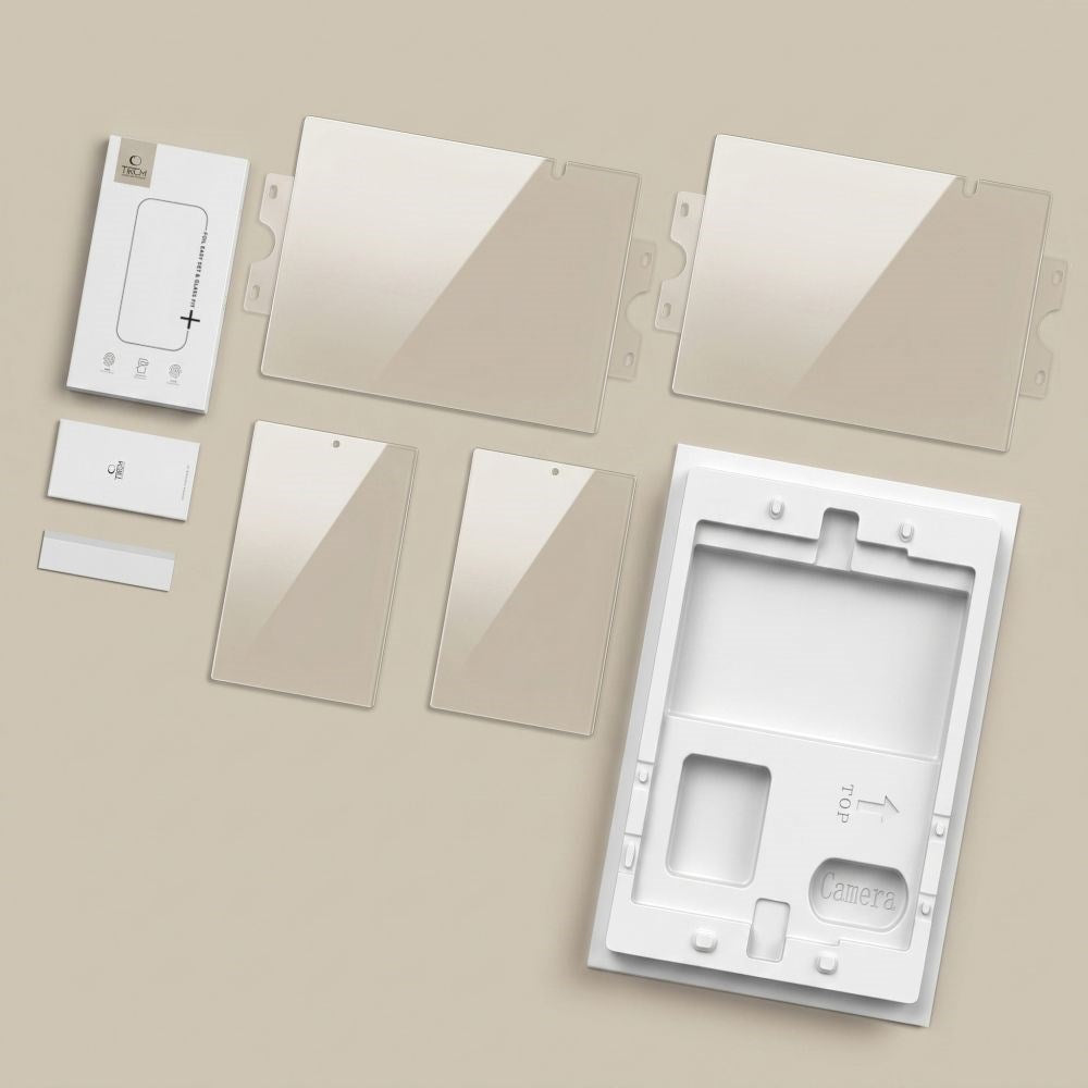 Samsung Galaxy Z Fold8 Tech-Protect Easy Set Foil & Glas Fit+ 4-i-1-skärmskyddsset - Framsida och Baksida - Transparent