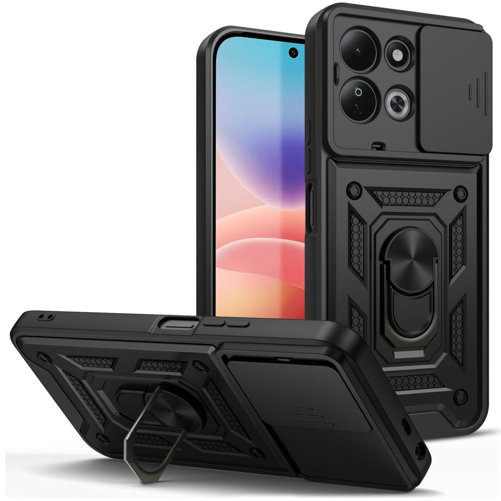 Xiaomi Redmi 17 (5G) / (4G) Tech-Protect Camshield Pro Skal m. Kameraskydd & Stödfunktion - Svart
