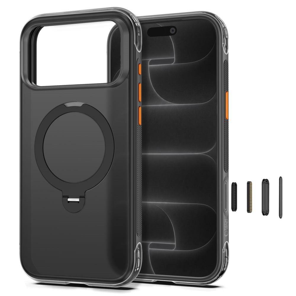 iPhone 18 Pro / 17 Pro Tech-Protect MagAir Stand Skal med Kickstand - MagSafe Kompatibel - Matt Svart