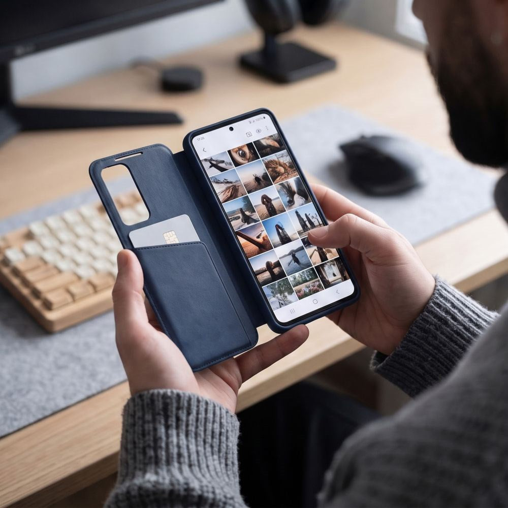 Samsung Galaxy S26 FE Tech-Protect Smart Wallet Fodral - Blå