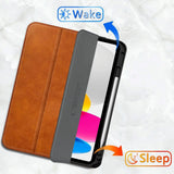iPad 11" (2025) / 10.9" (2024 / 2022) Tech-Protect Fleece Fodral - Brun