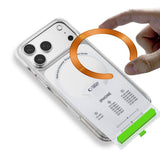 Tech-Protect MagSafe Kompatibel Magnetisk Ring m. Installationsram - 2 st - Orange / Svart