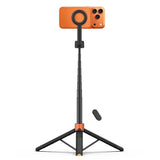 Tech-Protect L10S Bluetooth Tripod Selfie Stick – MagSafe Kompatibel – Svart / Orange