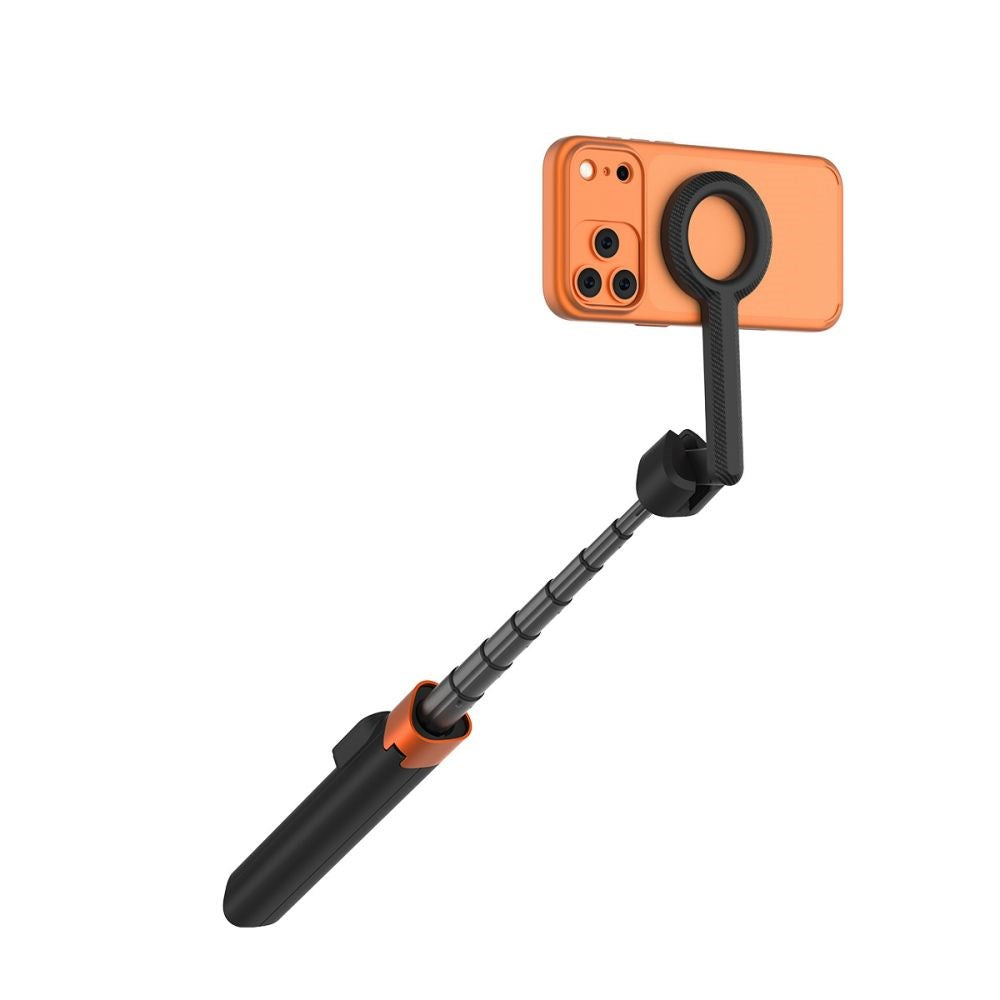 Tech-Protect L10S Bluetooth Tripod Selfie Stick – MagSafe Kompatibel – Svart / Orange