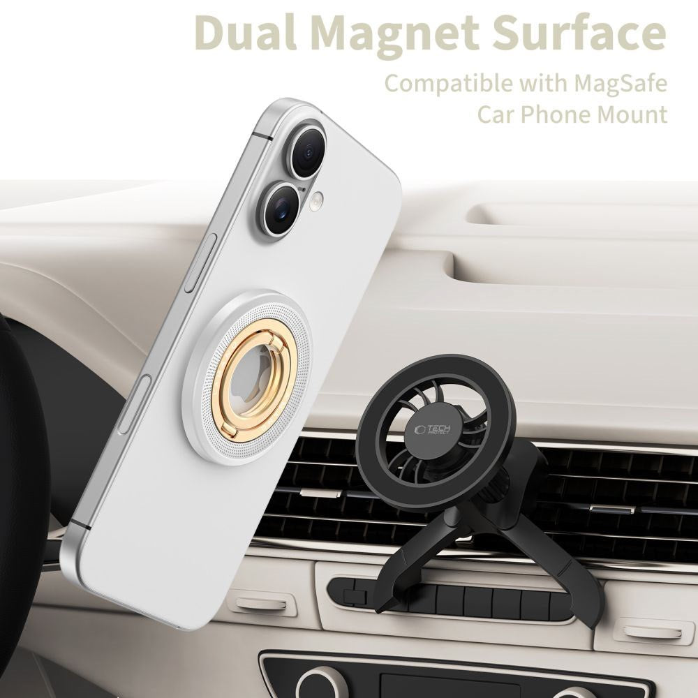 Tech-Protect Lamano Magnetisk Mobil Ring - MagSafe Kompatibel - Silver / Guld
