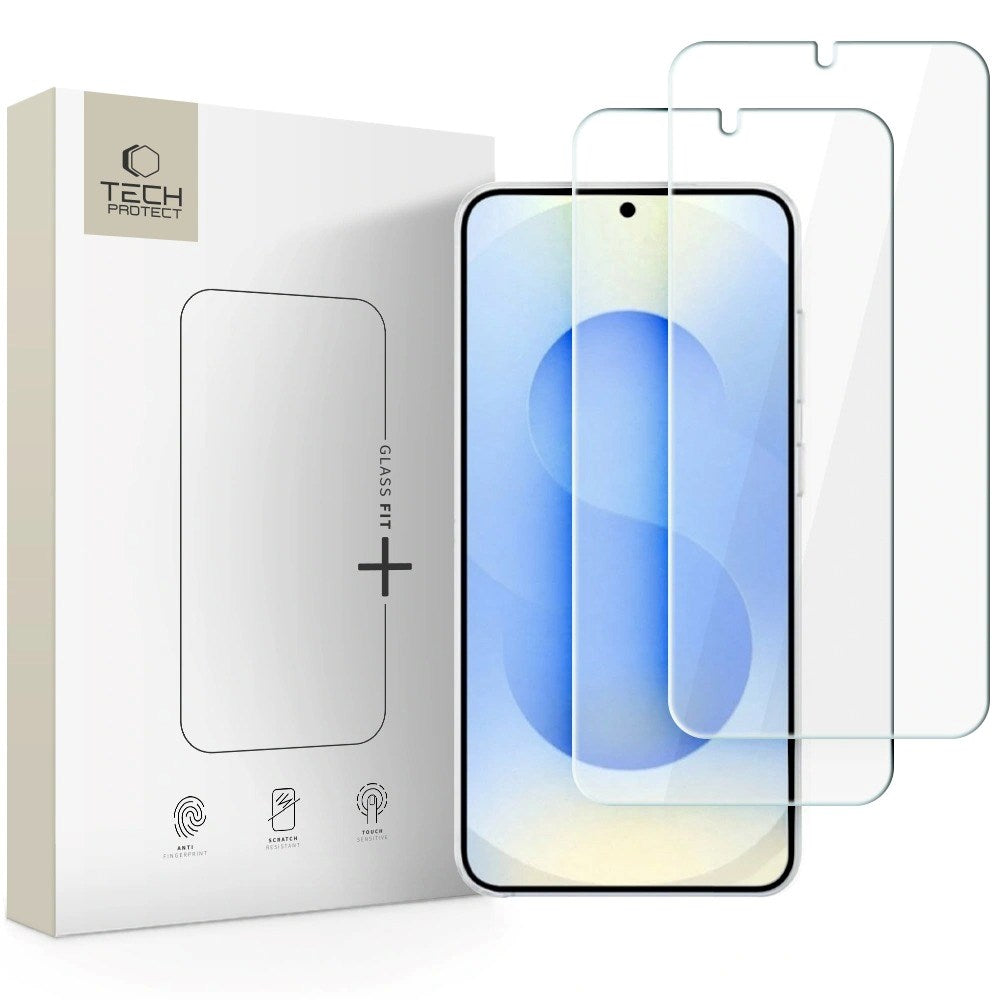 Samsung Galaxy S26+ (Plus) Tech-Protect Glass Fit+ Skärmskydd - 2 st. - Genomskinlig