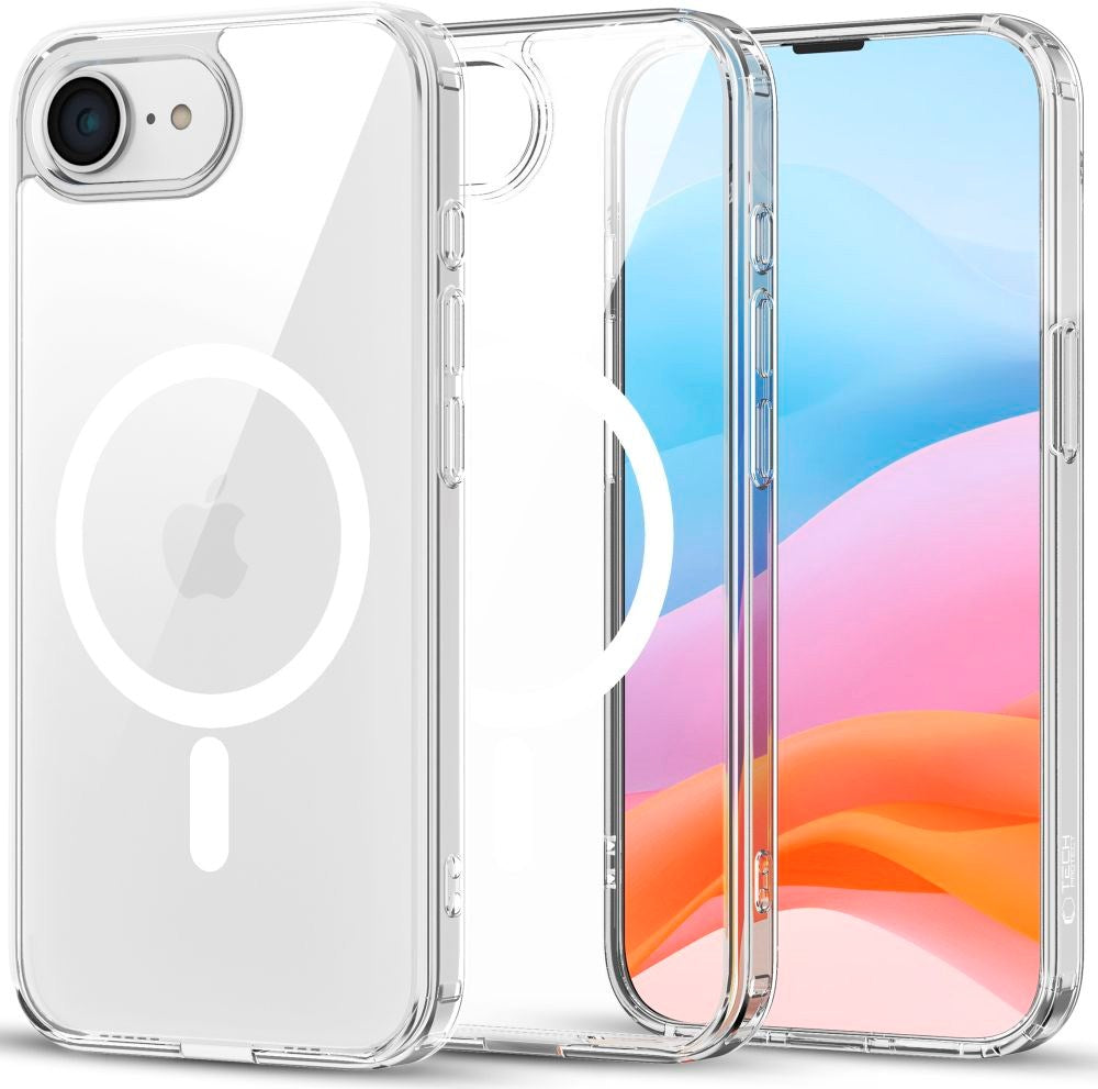 iPhone 16e Tech-Protect Flexair Hybrid Skal - MagSafe Kompatibel - Genomskinlig